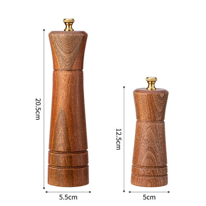 Wood Pepper Grinder Kitchen Household Manual Solid Pepper Powder Black Pepper Mill Grinder Bottle Seasoning Jar, Specification: 5 inch by bashfashion