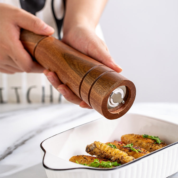 Wood Pepper Grinder Kitchen Household Manual Solid Pepper Powder Black Pepper Mill Grinder Bottle Seasoning Jar, Specification: 5 inch by bashfashion