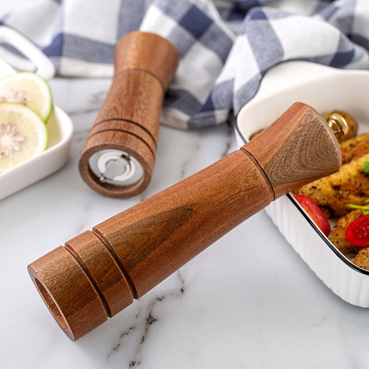 Wood Pepper Grinder Kitchen Household Manual Solid Pepper Powder Black Pepper Mill Grinder Bottle Seasoning Jar, Specification: 5 inch by bashfashion