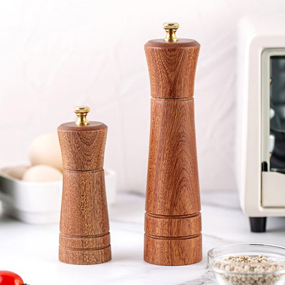 Wood Pepper Grinder Kitchen Household Manual Solid Pepper Powder Black Pepper Mill Grinder Bottle Seasoning Jar, Specification: 8 inch by bashfashion