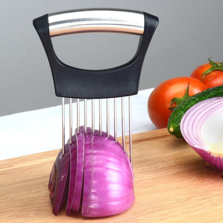 Stainless Steel Onion Fork Holder Pin Kitchen Vegetable Slicing Aid by bashfashion