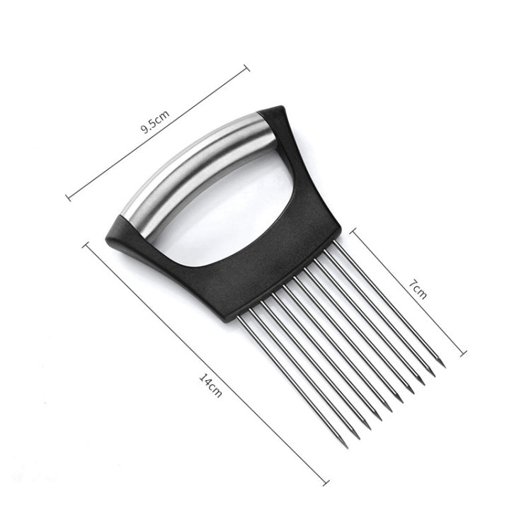 Stainless Steel Onion Fork Holder Pin Kitchen Vegetable Slicing Aid by bashfashion