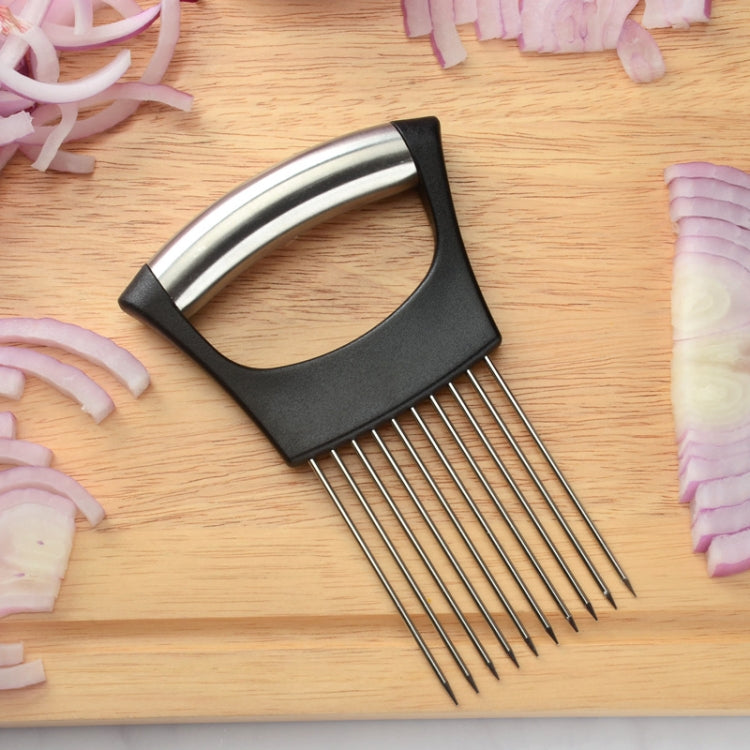 Stainless Steel Onion Fork Holder Pin Kitchen Vegetable Slicing Aid by bashfashion