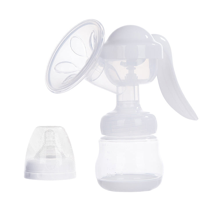 Painless Strength Adjustable Manual Massage Breast Pump(White) by bashfashion