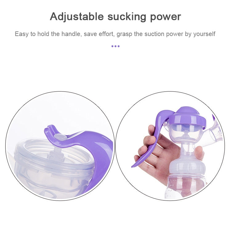 Painless Strength Adjustable Manual Massage Breast Pump(White) by bashfashion