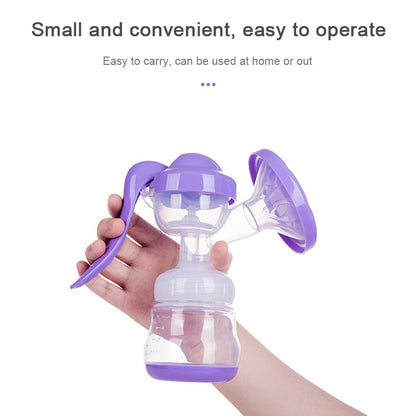 Painless Strength Adjustable Manual Massage Breast Pump(White) by bashfashion