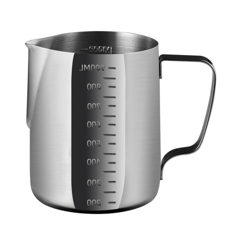 1000ml 304 Stainless Steel Pointed Mouth Etched Cup Graduated Measuring Cup Milk Foam Cup Coffee Pot by bashfashion