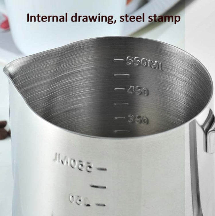 1000ml 304 Stainless Steel Pointed Mouth Etched Cup Graduated Measuring Cup Milk Foam Cup Coffee Pot by bashfashion
