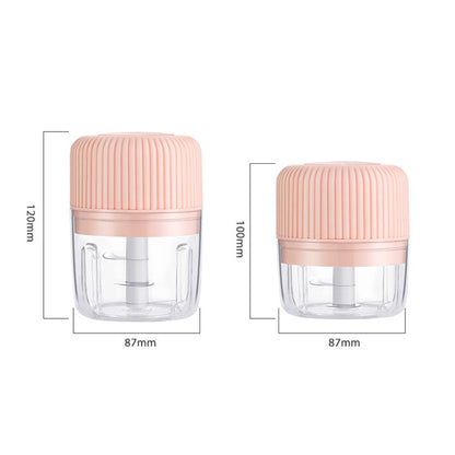 Household Vegetable Cutting Electric USB Garlic Masher Baby Mini Cooking Machine Baby Food Supplement Machine, Style:250ml(Pink) by bashfashion