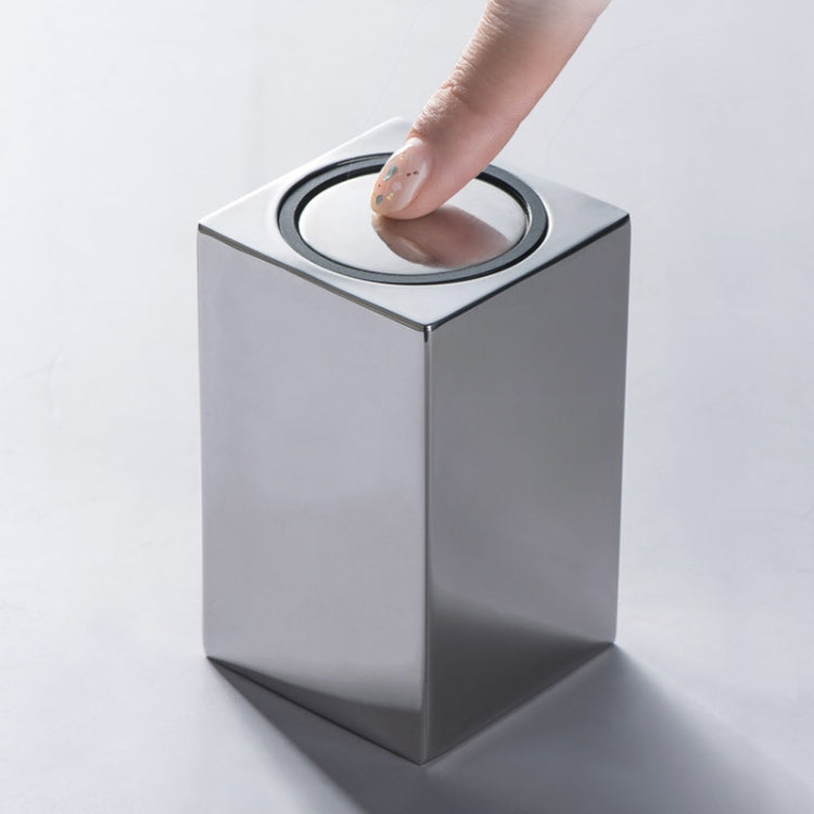 Push-Type Stainless Steel Toothpick Holder Portable Automatic Pop-Up Toothpick Storage Box(Square) by bashfashion