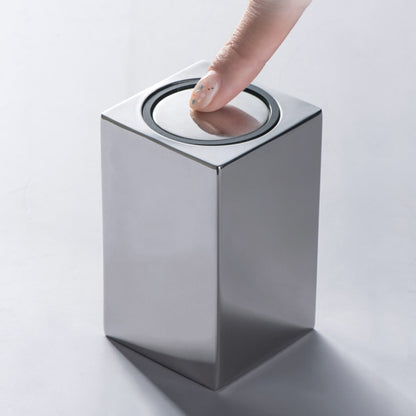Push-Type Stainless Steel Toothpick Holder Portable Automatic Pop-Up Toothpick Storage Box(Square) by bashfashion