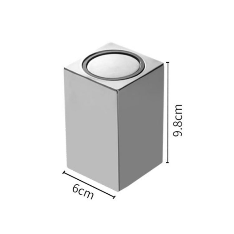 Push-Type Stainless Steel Toothpick Holder Portable Automatic Pop-Up Toothpick Storage Box(Square) by bashfashion