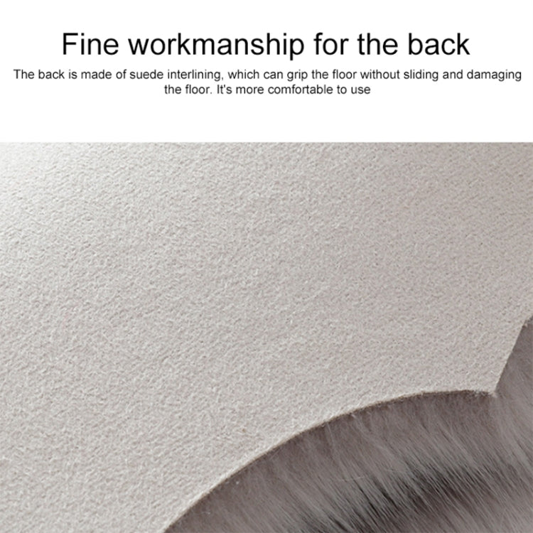 Diameter 90CM Home Furnishing Imitation Wool Carpet Bedroom Living Room Floor Mat Bay Window Cushion Office Chair Cushion Sofa Cushion(Light Blue) by bashfashion