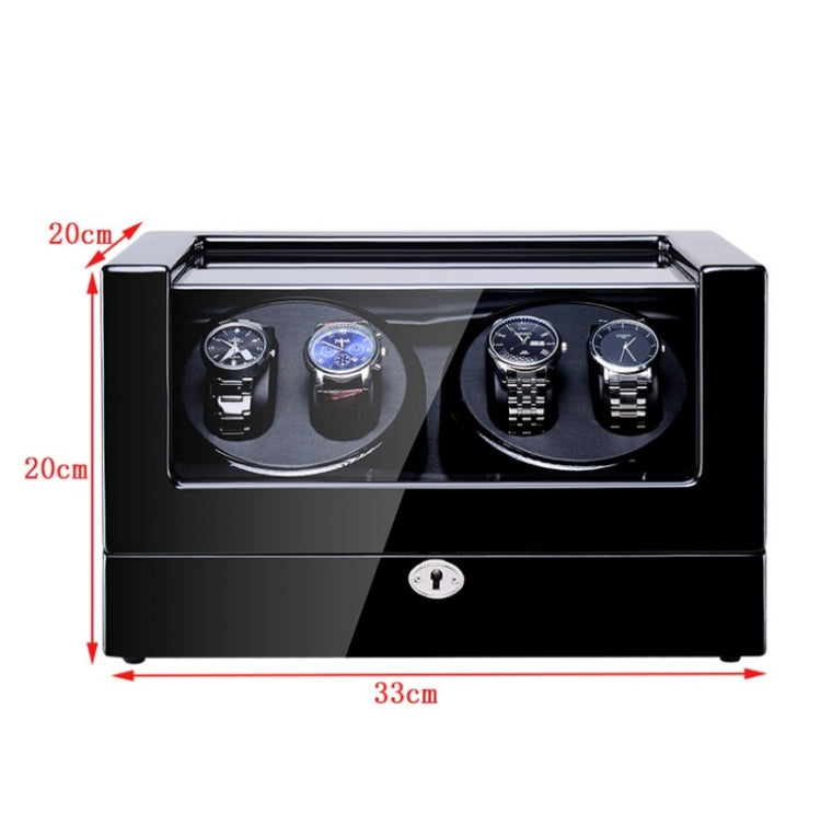 Electric Motor Rotating Watch Box Automatic Mechanical Watch Shaker, US / EU / UK Plug(Ebony + Camel Flannel) by bashfashion