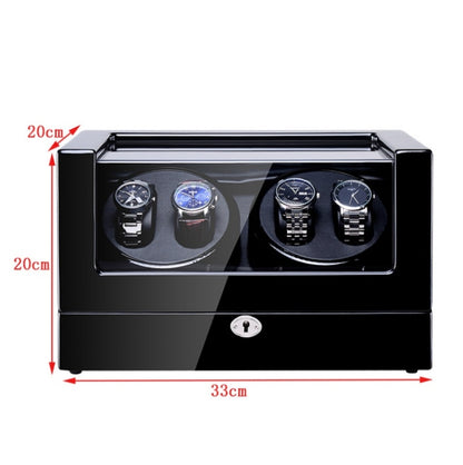 Electric Motor Rotating Watch Box Automatic Mechanical Watch Shaker, US / EU / UK Plug(Ebony + Camel Flannel) by bashfashion