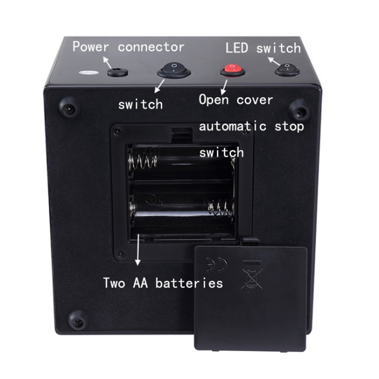 Electric Motor Rotating Watch Box Automatic Mechanical Watch Shaker, US / EU / UK Plug(Ebony) by bashfashion