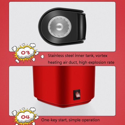 Household Electric Popcorn Machine Blow Mini Popcorn Bagging Machine, Product specifications: US Plug 110V by bashfashion