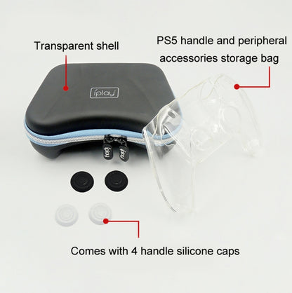 iPlay HBP-283 Gamepad Protective Shell Storage Bag For PS5(Handbag + PC Transparent Cover) by iplay