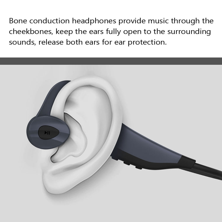 K7 Bone Conduction Bluetooth 5.0 Wireless Earphone Waterproof Headphones 16GB RAM(Black) by bashfashion