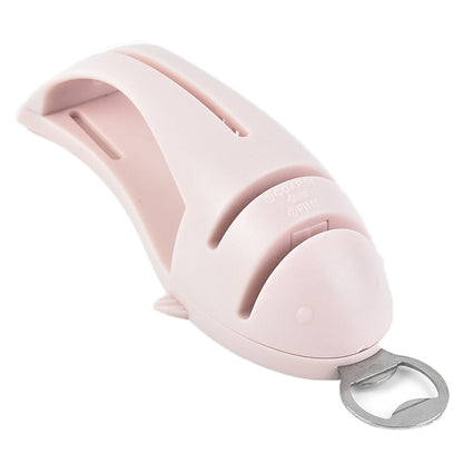 Multi-Function Fish Shape Knife Sharpener Tool Holder Diamond Tungsten Steel Knife Sharpener(Pink) by bashfashion