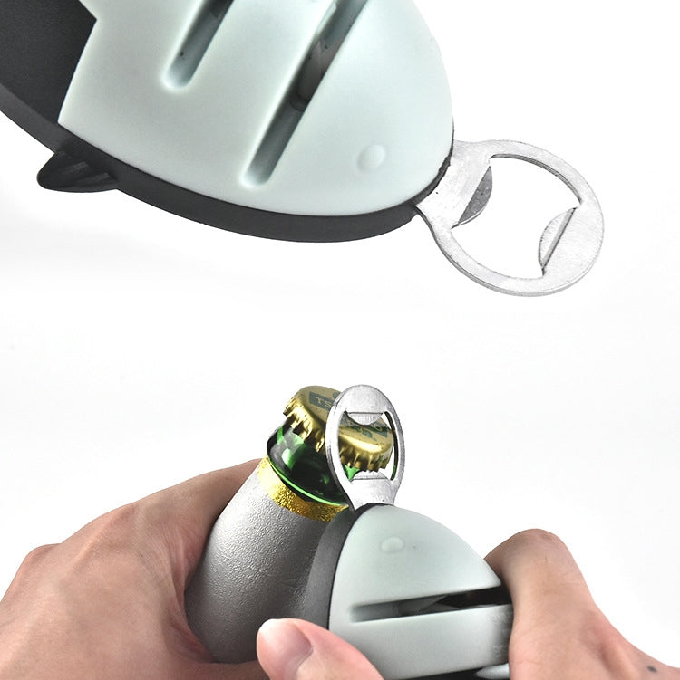 Multi-Function Fish Shape Knife Sharpener Tool Holder Diamond Tungsten Steel Knife Sharpener(Green) by bashfashion