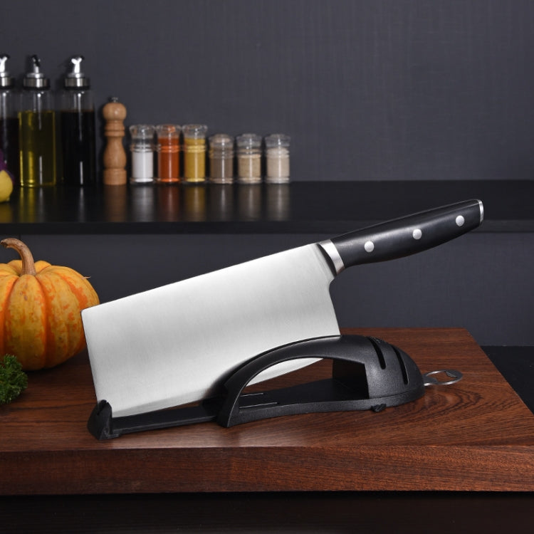 Multi-Function Fish Shape Knife Sharpener Tool Holder Diamond Tungsten Steel Knife Sharpener(Black) by bashfashion