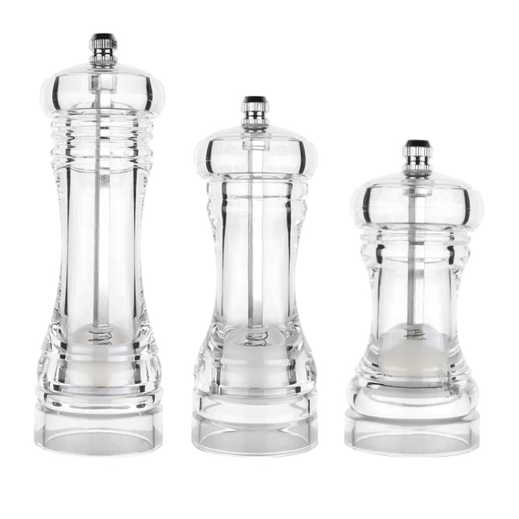 Acrylic Transparent Pepper Grinder Manual Pepper Grinder Ceramic Core Multi-Purpose Seasoning Bottle, Specification: 6 Inch by bashfashion