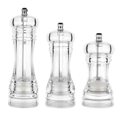 Acrylic Transparent Pepper Grinder Manual Pepper Grinder Ceramic Core Multi-Purpose Seasoning Bottle, Specification: 6 Inch by bashfashion