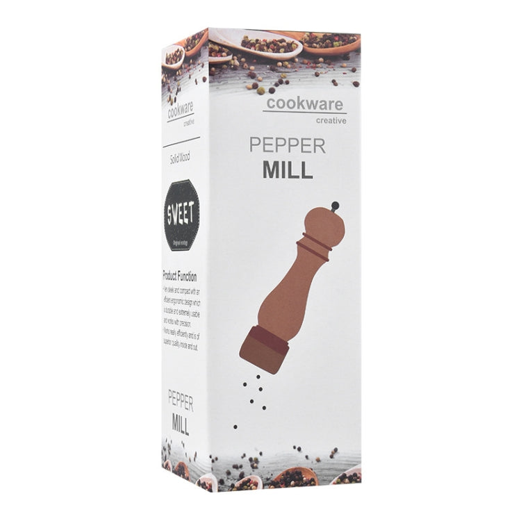 Acrylic Transparent Pepper Grinder Manual Pepper Grinder Ceramic Core Multi-Purpose Seasoning Bottle, Specification: 6 Inch by bashfashion