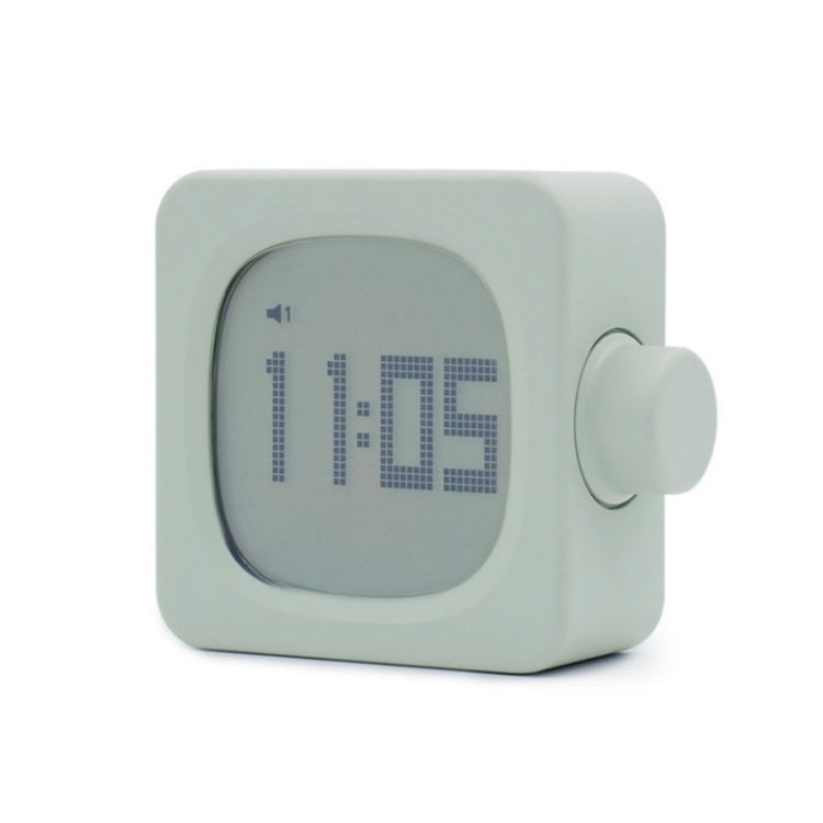 Student Creative Multifunctional Mute Bedside Bedroom Square Alarm Clock(Pea Green) by bashfashion