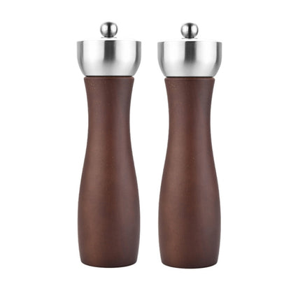 Beech 304 Stainless Steel Manual Pepper Grinder Ceramic Core Pepper Grinder, Specification: 8 Inch 2pcs (Color Box) by bashfashion
