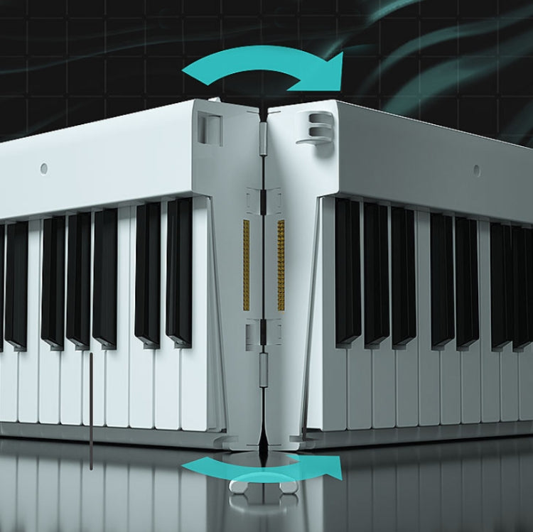 Wersi 88-Key Foldable Portable Electronic Piano Keyboard For Beginners Practice Piano, USB(Black) by bashfashion