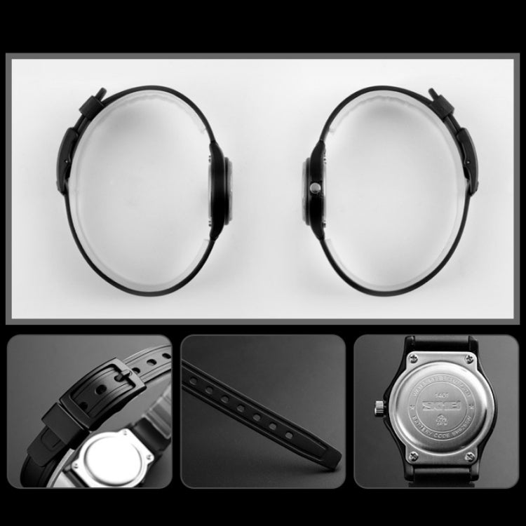 SKMEI 1401 Children Waterproof Watch Student Sports Watch(Black) by SKMEI