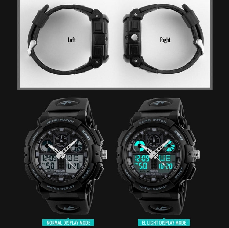 SKMEI 1270 Men Waterproof Dual Display Digital Watch Outdoor Sports Watch(Green) by SKMEI