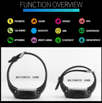 SKMEI 1250 Men Outdoor Waterproof Sports Digital Watch Multi-Function Watch(Coffee/Gold) by SKMEI