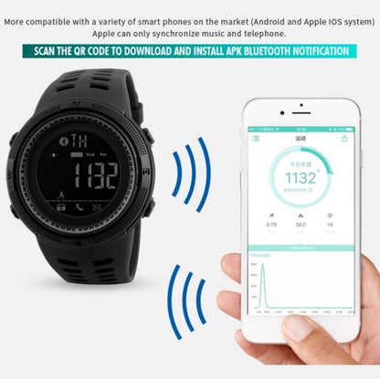 SKMEI 1250 Men Outdoor Waterproof Sports Digital Watch Multi-Function Watch(Black) by SKMEI