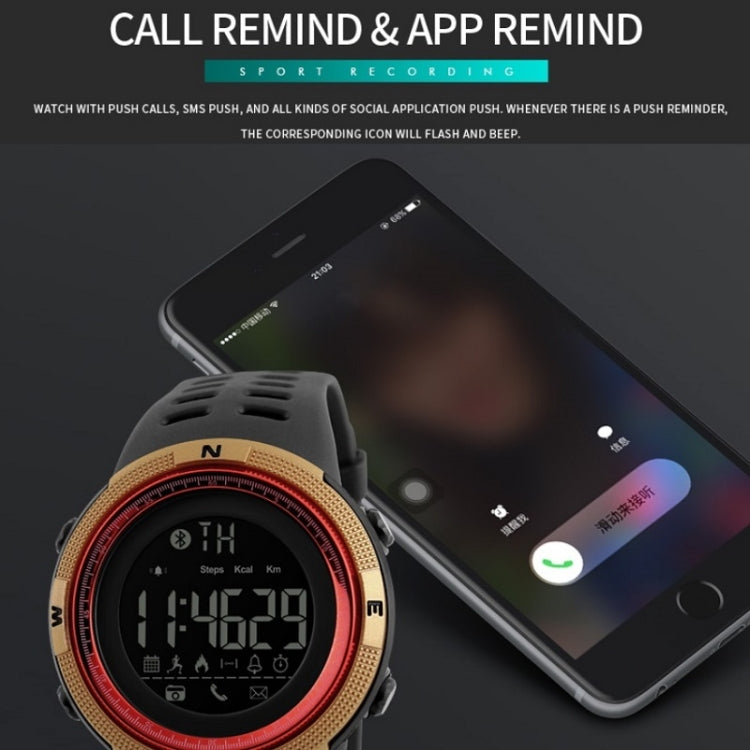 SKMEI 1250 Men Outdoor Waterproof Sports Digital Watch Multi-Function Watch(Coffee/Gold) by SKMEI