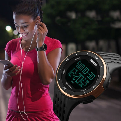 SKMEI 1219 Men Multi-Function Electronic Watch Outdoor Sports Watch(Black) by SKMEI