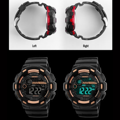 SKMEI 1243 Men Sports Watch Outdoor Waterproof Digital Watch(Golden) by SKMEI