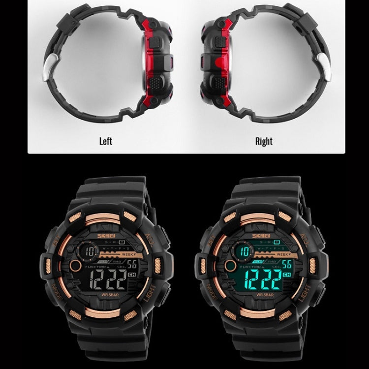 SKMEI 1243 Men Sports Watch Outdoor Waterproof Digital Watch(Red) by SKMEI