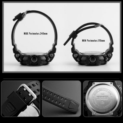 SKMEI 1343 Men Outdoor Sports Waterproof Watch Student Digital Watch(Black) by SKMEI