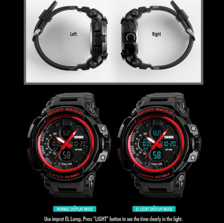 SKMEI 1343 Men Outdoor Sports Waterproof Watch Student Digital Watch(ArmyGreen) by SKMEI