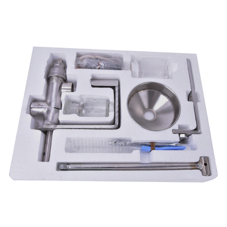 Manual Peanut Nuts Seeds Oil Press Expeller Oil Extractor Machine(Silver) by bashfashion