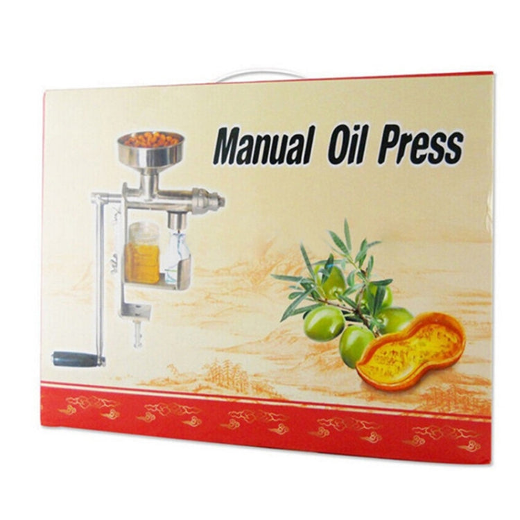 Manual Peanut Nuts Seeds Oil Press Expeller Oil Extractor Machine(Silver) by bashfashion