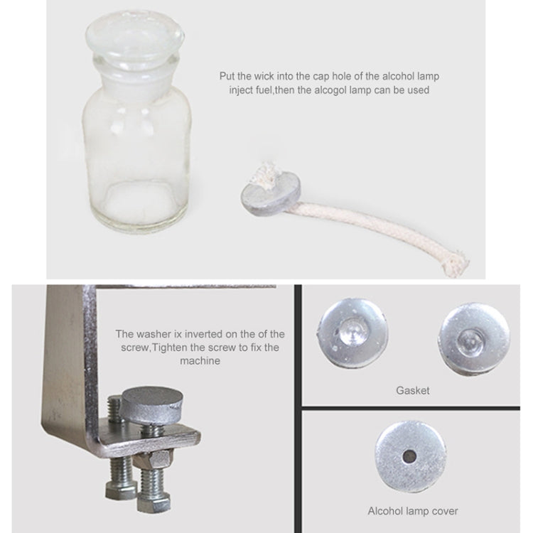 Manual Peanut Nuts Seeds Oil Press Expeller Oil Extractor Machine(Silver) by bashfashion