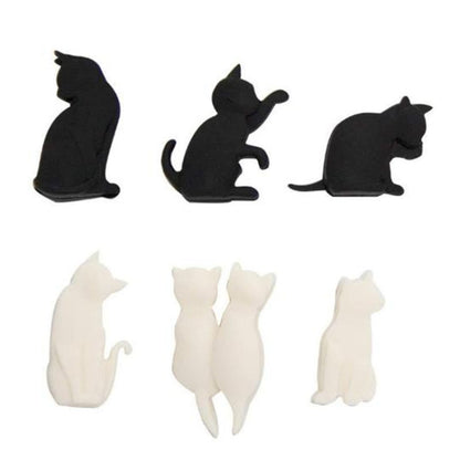 6pcs / Set Cat Drinks Wine Glass Marker Recognizer Tea Bag Hanging by bashfashion