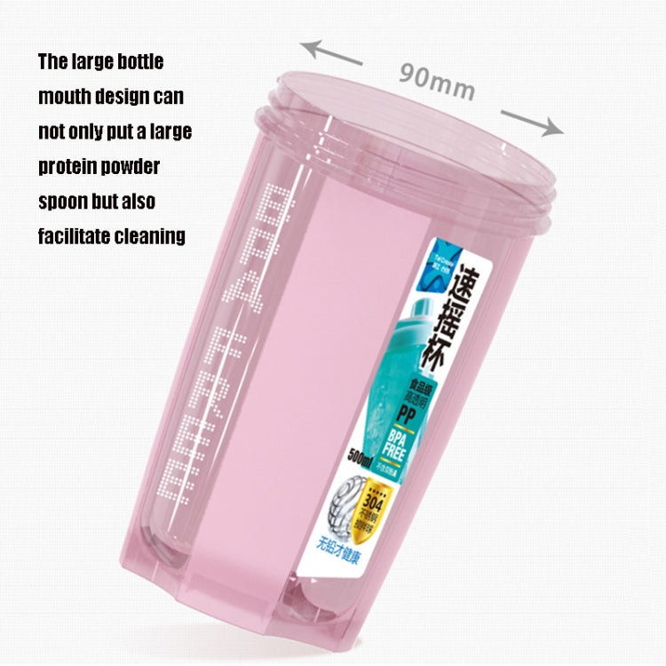 TC-1801 Milkshake Cup Plastic Fitness Sports Water Cup Shaking Cup, Colour: Pink by bashfashion