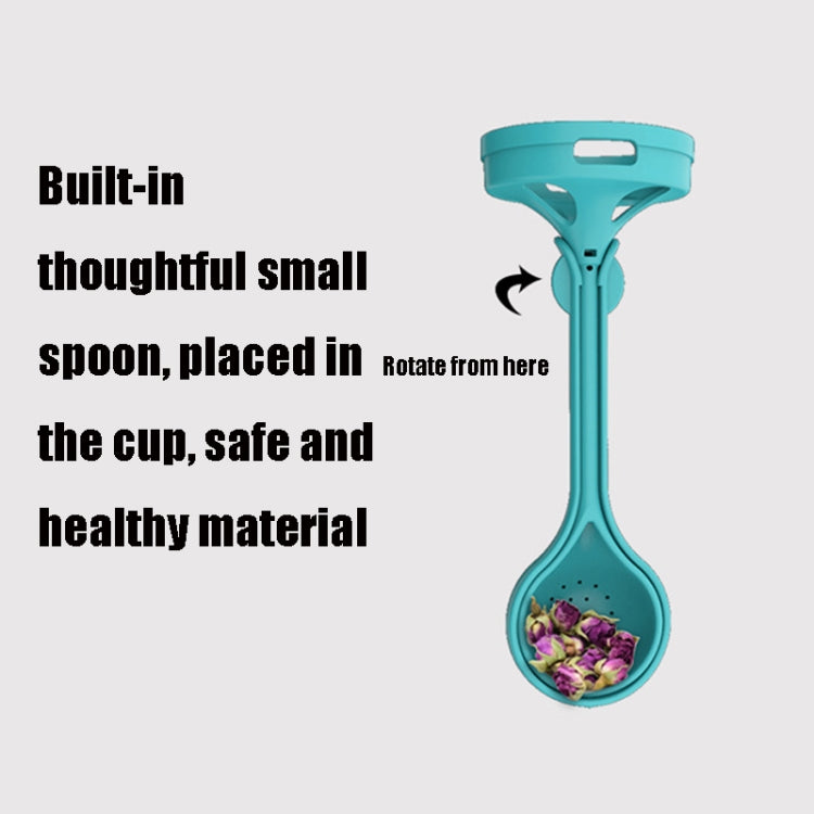 Cartoon Cat Pattern Tea Water Separation Plastic Cup With Spoon(White) by bashfashion