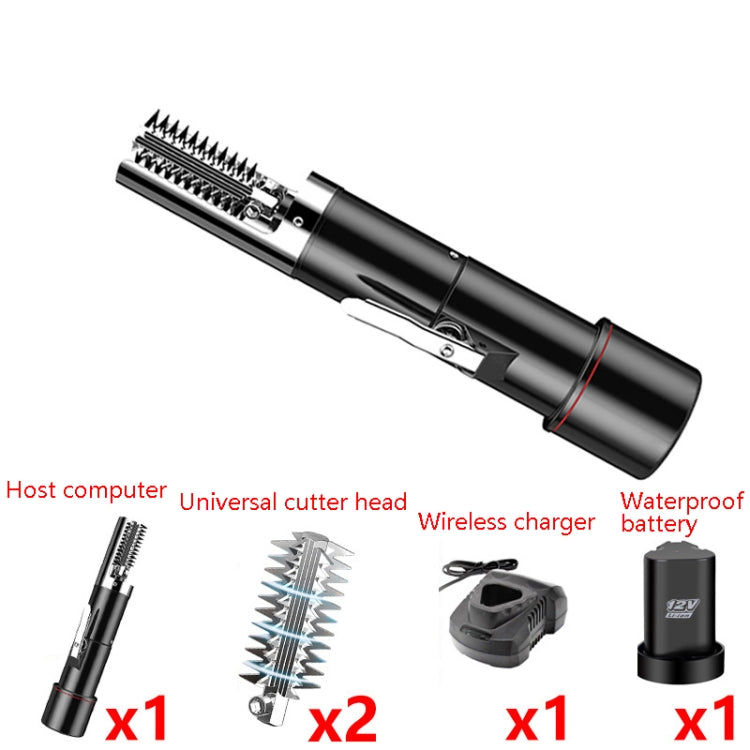 Electric Fish Scale Scraper Household Automatic Wireless Scraping Tool CN Plug Black Single Battery+Cutter Head by bashfashion