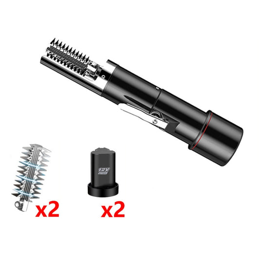 Electric Fish Scale Scraper Household Automatic Wireless Scraping Tool CN Plug Black Dual Battery+Cutter Head by bashfashion